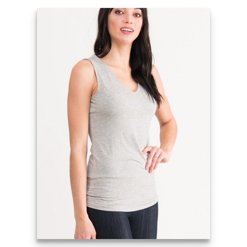 Fitted Tank - Heather Grey